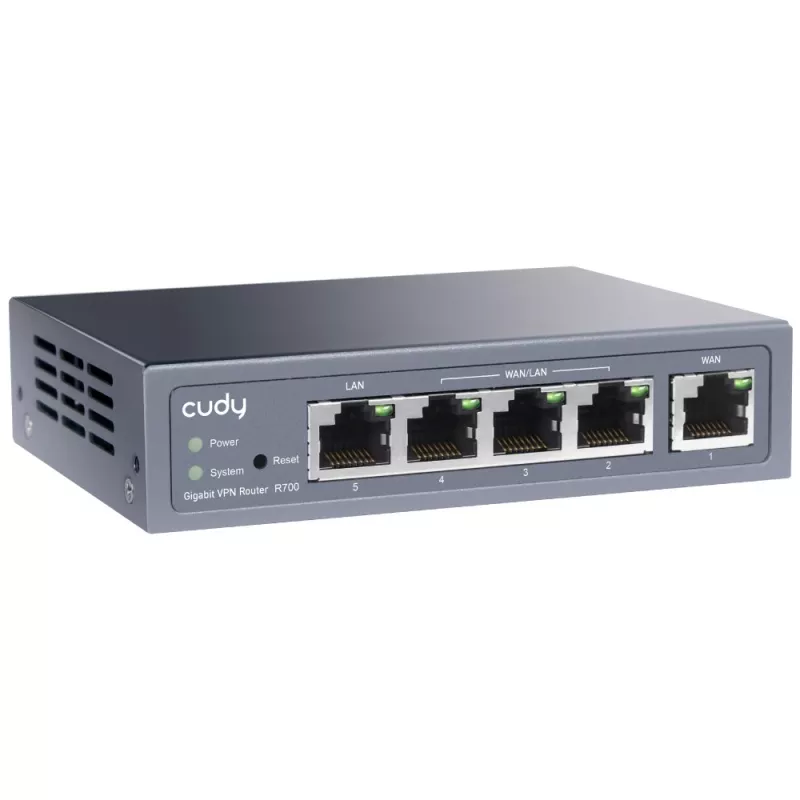 Router przewodowy Cudy Gigabit Multi-WAN VPN, Fast Ethernet, Gigabit Ethernet, szary