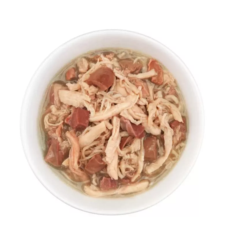 Mokra karma dla kota Agras Pet Foods Schesir after Dark Complete Brühe 80 g — kurczak, bez zbóż, glutenu i soi