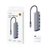 Hub USB-C Cudy UH500 — host USB 3.2 Gen 1 Type-C, 6 portów z USB 3.2 Gen 1 Type-A i HDMI, 5000 Mbit/s, szary/srebrny