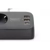 Listwa zasilająca DIGITUS 3-gniazdowa z 2×USB-A i 1×USB-C, 3 gniazda AC typu E/F, kabel 1,5 m, czarna