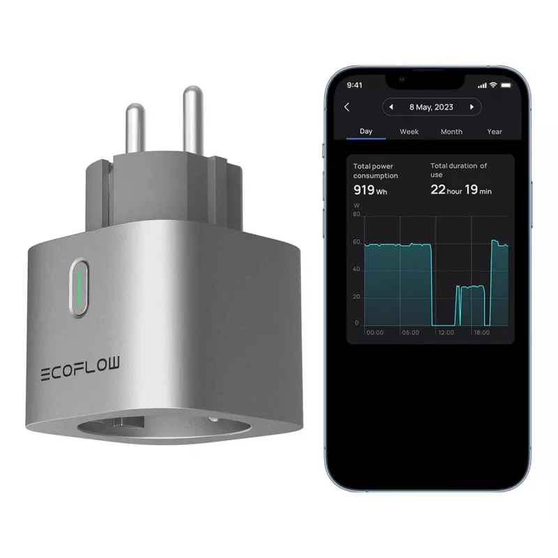 Smart Plug EcoFlow EFA-SMARTPLUG-EU-4P Indoor srebrny
