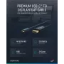 Kabel USB-C na DP. M/M. Niebieski. 1,0 m - Kabel - Cyfrowy/Dane (44931)