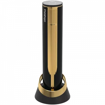 Prestigio Maggiore, inteligentny otwieracz do wina, 100% automatyczny, otwiera do 70 butelek bez ładowania, w zestawie nóż do folii, ekskluzywny design, bateria 480mAh, wymiary D 48*H228mm, czarny