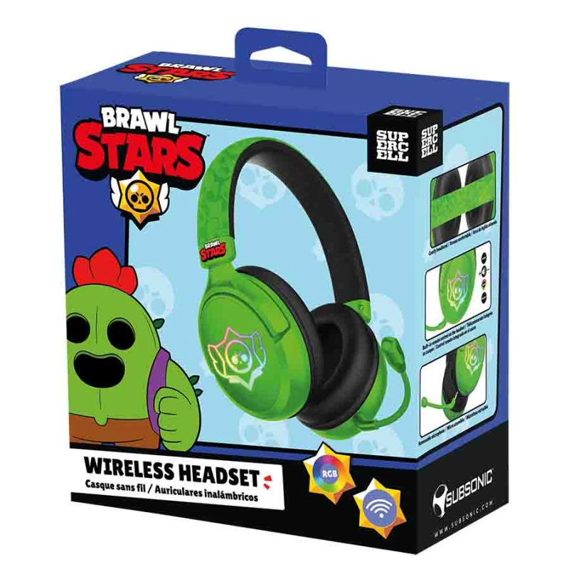 Bezprzewodowy gamingowy zestaw słuchawkowy Subsonic Brawl Stars Skull