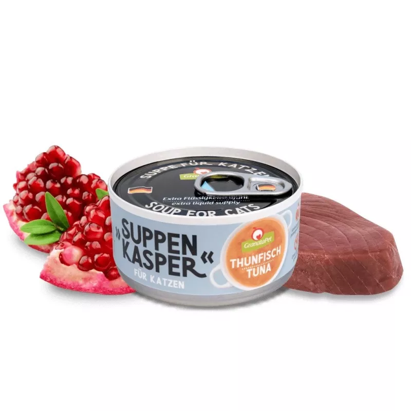 Mokre przysmaki dla kota Fox4Pets GranataPet SUPPENKASPER z tuńczykiem 70 g, dla dorosłych, bezzbożowe, puszka