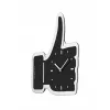 NeXtime zegar ścienny 3072zw Thumbs up, 40,5x41 cm, czarny/srebrny