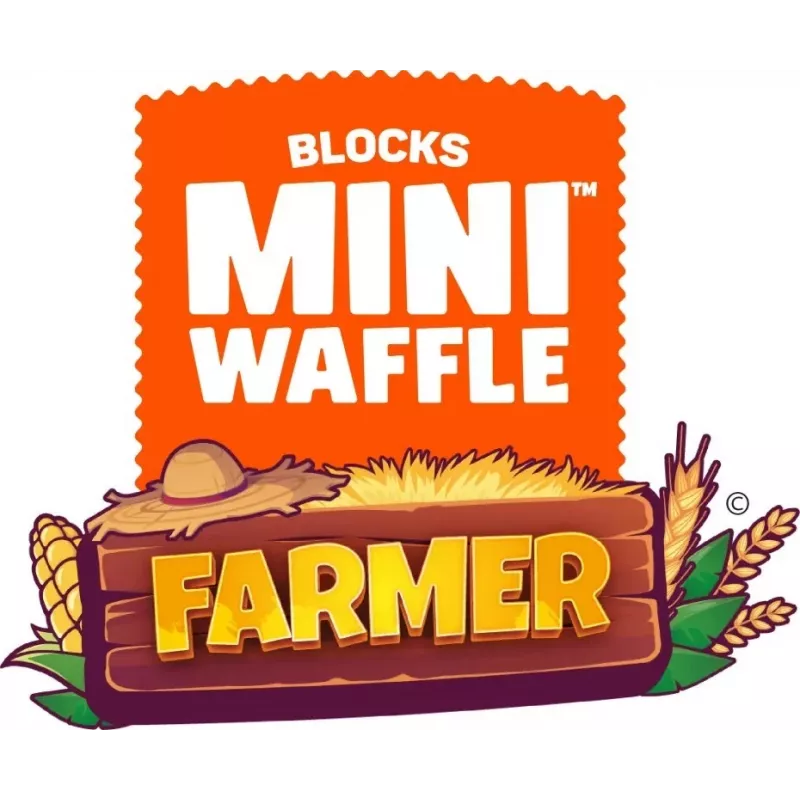 Zestaw konstrukcyjny Marioinex Mini Waffle 112 elementów – Farmer Urocze Ranczo, wielokolorowy, wiek 6+