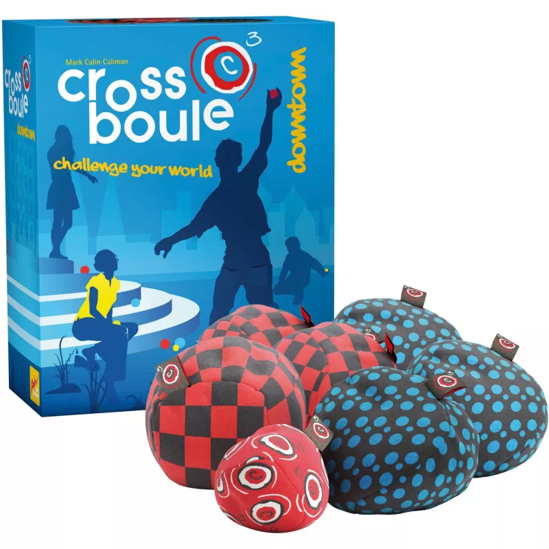 Crossboule Set Downtown, gra zręcznościowa niebieska/czerwona