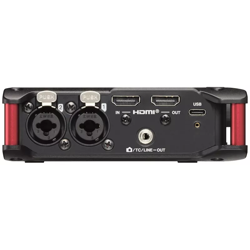 Przenośny rejestrator audio Tascam FR-AV4 — 6-kanałowy, 4 wejścia combo XLR + 2x 3,5 mm, 24/32-bit, 48/96/192 kHz, MicroSD do 512 GB, USB-C, PD