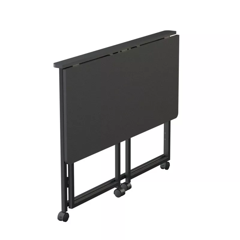 Maclean składany stół, czarny, mobilny, 100x50cm, maks. 50kg MC-1250 B
