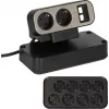 Power Extension Brennenstuhl 1153580100 2m 10 AC Outlets Indoor Czarny srebrny
