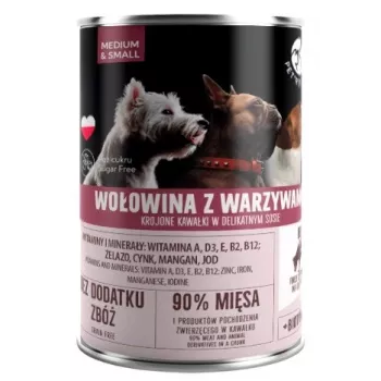 Mokra karma dla psa PetRepublic DOG 400 g, kawałki w sosie z wołowiną i warzywami, dla małych i średnich psów