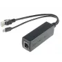 Microconnect MC-POESPLITTER rozdzielacz sieciowy Power over Ethernet (PoE) Czarny