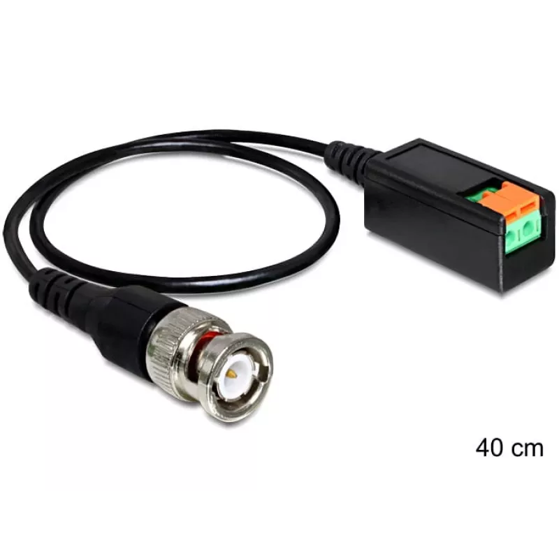 DeLOCK - Kabel koncentryczny - BNC (M) - Listwa zaciskowa 2-pinowa - 40 cm (83181)