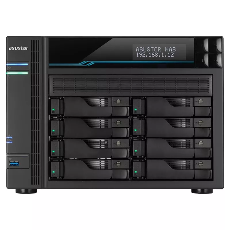 Asustor Lockerstor 10 AS6510T NAS Tower Intel Atom® C3538 8 GB DDR4 0 TB ADM Czarny