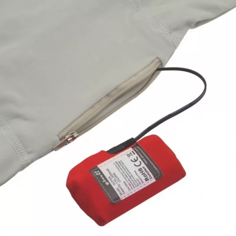 Bluza Glovii GJ1GL z okrągłym dekoltem, długim rękawem, szara, elastan, poliester