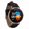 Smartwatch skórzany Garett Verona Gold-Czarny