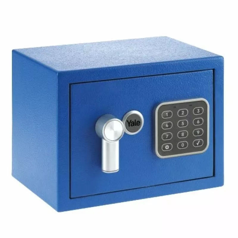 Sejf wolnostojący Yale YSV/170/DB2/B Stal Niebieski, zamek szyfrowy, 3,8 l, montaż do podłogi/ściany