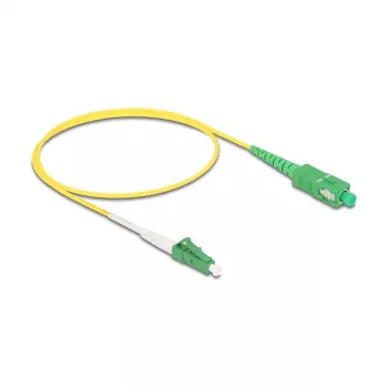 DeLOCK 83234 InfiniBand kabel światłowodowy 0,5 m LC SC LC/APC żółty