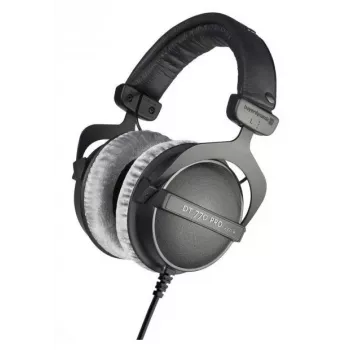 Studyjne słuchawki Beyerdynamic DT 770 PRO 80Ω — zamknięte, wokółuszne, 5–35000 Hz, 96 dB, 3,5 mm, pozłacane złącze