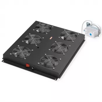 Cooling fan ROLINE 19-inch roof-mounted unit 6 fans Thermostat Czarny
