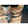 Koncentrator interfejsów Alcasa HUB-C001A USB Type-C 5000 Mbit/s Antracyt