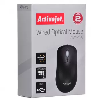 Activejet AMY-146 Mysz przewodowa optyczna USB