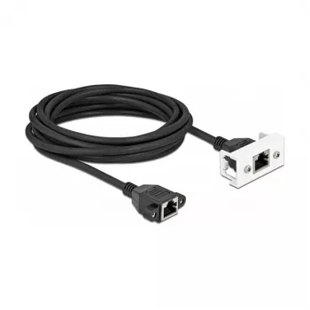 DeLOCK Przedłużacz sieciowy Kat.6A 5m S/FTP RJ45 Czarny