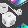 Listwa zasilająca Power Cube QOLTEC 52547 3× gniazda AC, 2×USB-A, 1×USB-C PD 20W