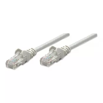 Kabel krosowy sieciowy Intellinet, Cat6, 2 m, szary, CCA, U/UTP, PVC, RJ45, pozłacane styki, bez zaczepów, z osłonką, dożywotnia gwarancja