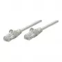 Kabel krosowy sieciowy Intellinet, Cat6, 2 m, szary, CCA, U/UTP, PVC, RJ45, pozłacane styki, bez zaczepów, z osłonką, dożywotnia gwarancja