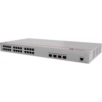 Switch HUAWEI S220-24P4X — 24 x Gigabit (10/100/1000) RJ-45, 4 x SFP+, PoE, 1U szary