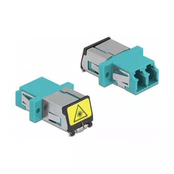 Łącznik światłowodowy DeLOCK 86900 LC Duplex złącze żeńskie na żeńskie wielomodowy Aqua