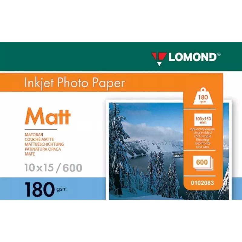 Fotograficzny papier matowy do drukarek atramentowych Lomond 0102083 180 g/m² 10×15 cm opakowanie