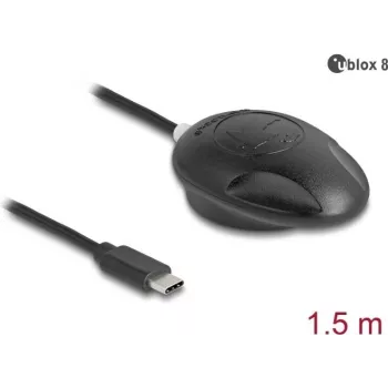 Odbiornik GNSS Navilock NL-802UC EVA-M8Q — USB Type-C 2.0, kabel 1,5 m