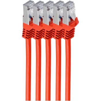 Kabel sieciowy ShiverPeaks BS75515-R-SET5 Czerwony 5m Cat7 S/FTP
