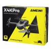 Amewi X4KPro, 4 Rotoren, 3840 x 2160 Pixel, 1500 mAh, Szary