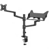 Uchwyt do monitora WENTRONIC Goobay Deluxe 74417 z ramieniem na laptopa, czarny