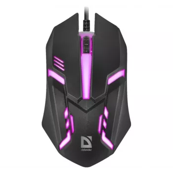 Przewodowa mysz optyczna DEFENDER CYBER MB-560L — symetryczna, 1200 DPI, USB Typ-A, 2 przyciski, czarna