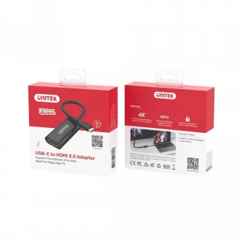 UNITEK V1421A Adapter graficzny USB Czarny