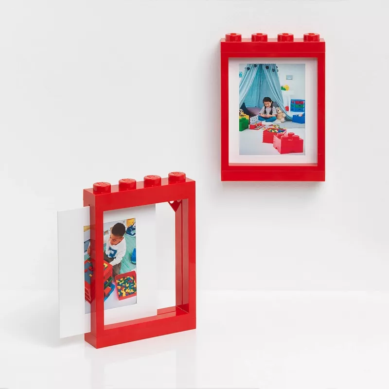 Ramka na zdjęcia room copenhagen LEGO Bright czerwony 41131730 — dekoracyjna ramka stołowa, jaskrawoczerwona