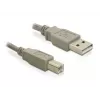 Kabel USB DeLOCK 82216 USB 2.0 3m USB A USB B Szary