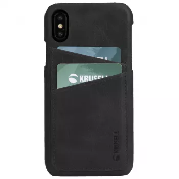 Pokrowiec Krusell Sunne 2 Card Cover iPhone XS Max Czarny
