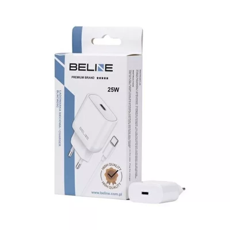 Ładowarka 25W USB-C + kabel USB-C, biała