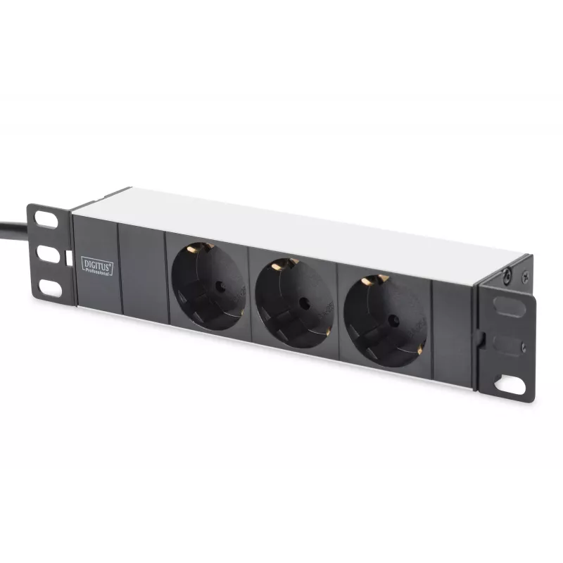 Aluminiowa listwa zasilająca Digitus DN-95411 3 gniazda bezpieczne 2m