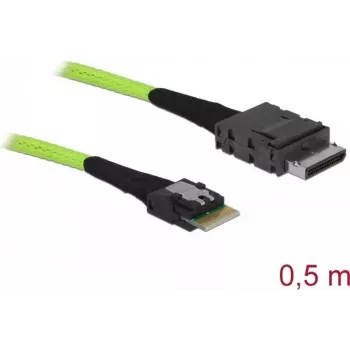 SAS kabel DeLOCK 85801 0.5m 32 Gbit/s Czarny zielony