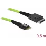 SAS kabel DeLOCK 85801 0.5m 32 Gbit/s Czarny zielony