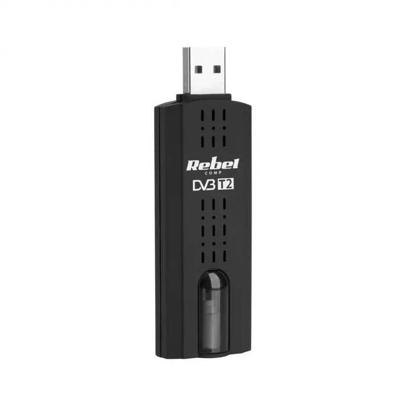 Cyfrowy tuner TV Rebel Comp KOM1060 — odbiornik DVB-T2 HEVC