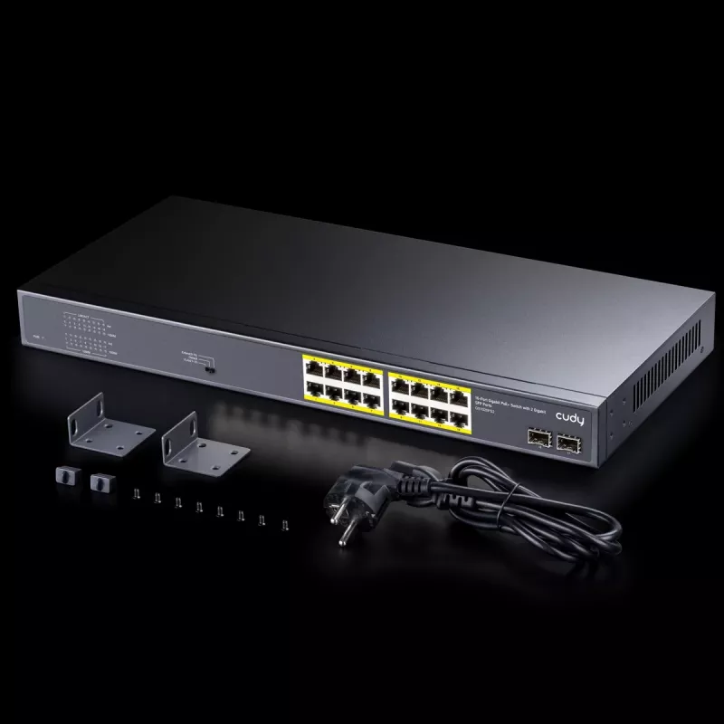 Cudy GS1020PS2 przełącznik sieciowy Gigabit Ethernet 16 portów PoE