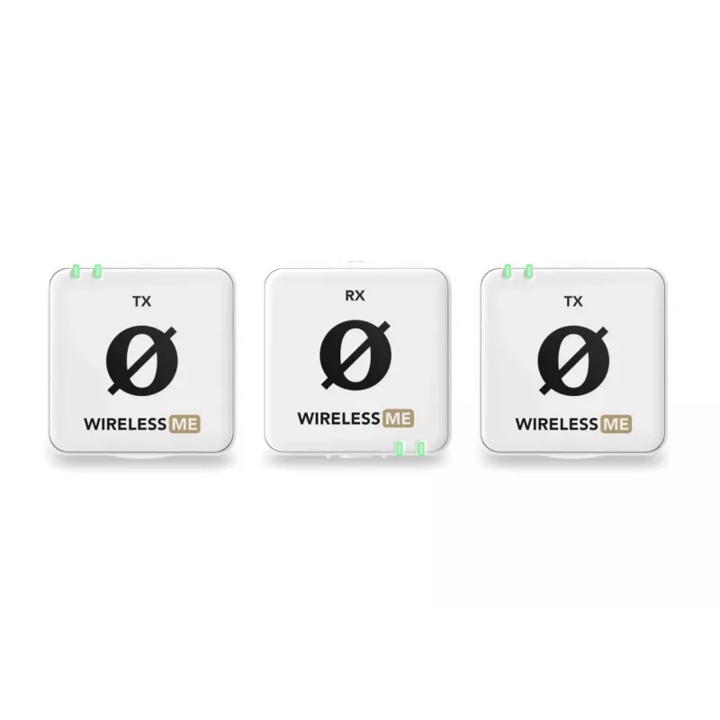 RØDE Wireless ME Dual Biały - kompaktowy bezprzewodowy system mikrofonowy z dwoma nadajnikami do nagrywania dwukanałowego